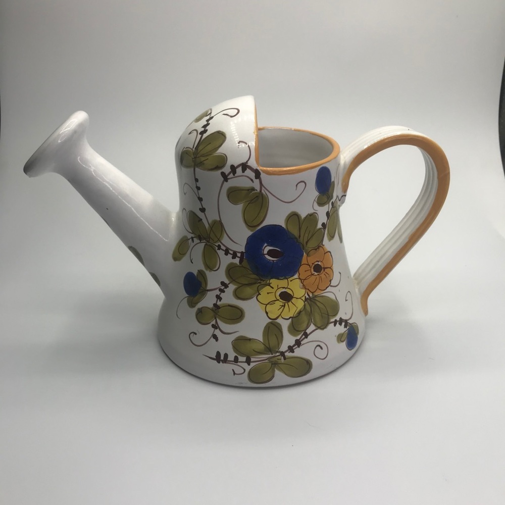 Ceramic Planter Hand Painted Italy